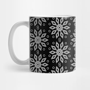 Black and white flower seamless pattern Mug